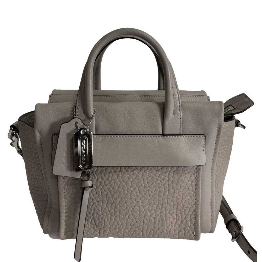 COACH Bleecker Mini Riley Carryall shoulder bags crossbody satchel Taupe Gray